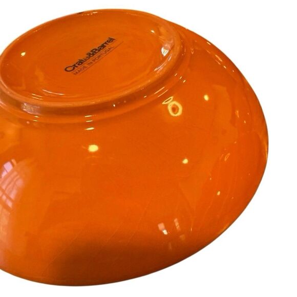 Crate & Barrel NICO  7” Terracotta Geometric Pattern Clay Glazed Soup Plate - Picture 8 of 10